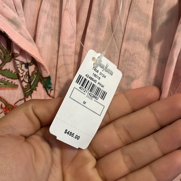 NWT HEMANT & NANDITA Midi Tiered Floral Dress with Braided Belt - Picture 6 of 11